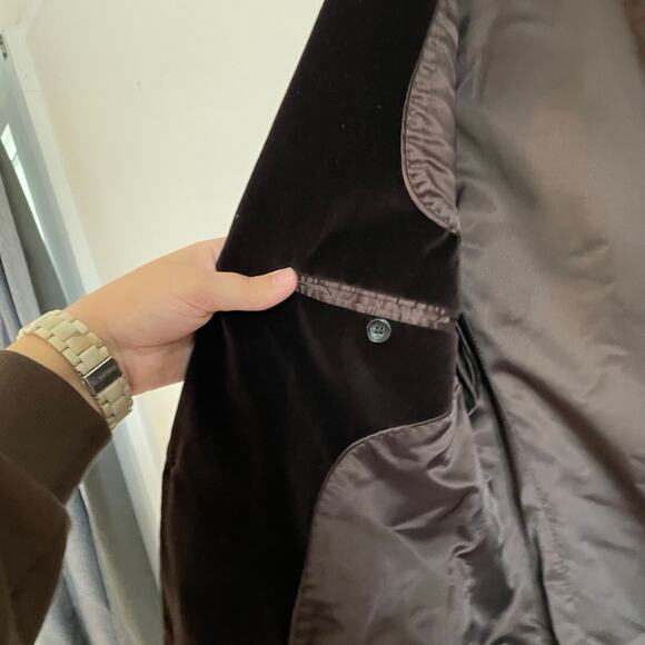 Banana Republic Brown Velvet Blazer Sport Coat SZ 40R Suit Jacket 2 Button EUC - Picture 8 of 14